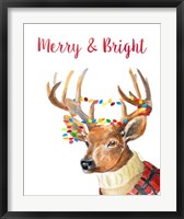 Merry and Bright Reindeer Fine Art Print