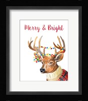 Merry and Bright Reindeer Fine Art Print