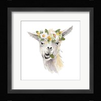 Floral Llama III Framed Print