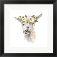 Floral Llama III Framed Print