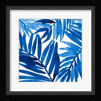 Blue Palm Design I Framed Print