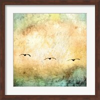Seagulls in the Sky Square III Fine Art Print