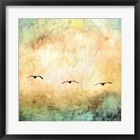 Seagulls in the Sky Square III Fine Art Print