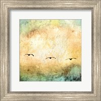 Seagulls in the Sky Square III Fine Art Print