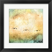 Seagulls in the Sky Square III Fine Art Print