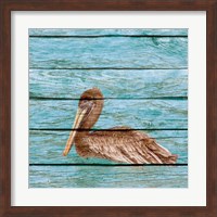 Wood Pelican I Fine Art Print