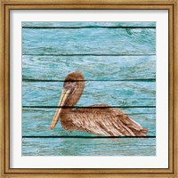 Wood Pelican I Fine Art Print