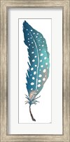 Dotted Blue Feather II Fine Art Print