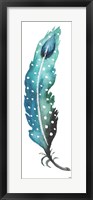 Dotted Blue Feather I Fine Art Print