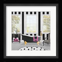 Pop of Pink Bath I Fine Art Print