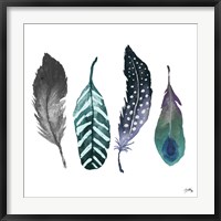 Indigo Feathers Fine Art Print