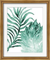 Teal Fern and Leaf I Fine Art Print