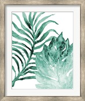 Teal Fern and Leaf I Fine Art Print