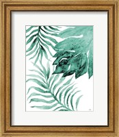 Teal Fern and Leaf II Fine Art Print