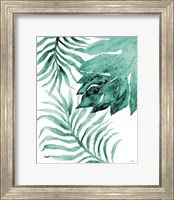 Teal Fern and Leaf II Fine Art Print