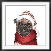 Holiday Pug Fine Art Print