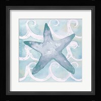 Azure Sea Creatures I Framed Print
