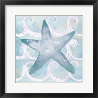 Azure Sea Creatures I Framed Print