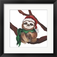 Christmas Sloth I Framed Print