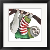 Christmas Sloth II Framed Print