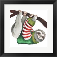 Christmas Sloth II Framed Print