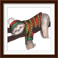 Christmas Sloth III Fine Art Print