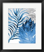 Blue Fern and Leaf I Framed Print