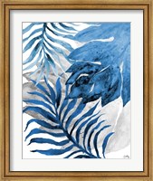 Blue Fern and Leaf II Fine Art Print