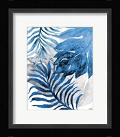 Blue Fern and Leaf II Framed Print