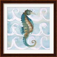 Sea Creatures on Waves II Fine Art Print
