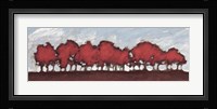 Tree Row Sunset In Red Fine Art Print