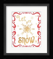 Gold and Red Christmas I Fine Art Print