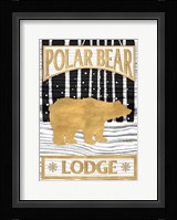 Winter Lodge Sign I Framed Print