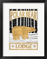Winter Lodge Sign I Framed Print
