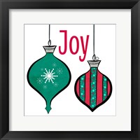 Joyful Christmas Ornaments II Framed Print