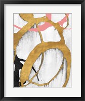 Rose Gold Strokes II Framed Print