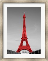 Eiffel Tower in Red Fine Art Print