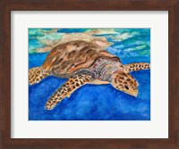 Turtle at Sea Fine Art Print