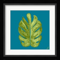 Leaf On Teal I Fine Art Print