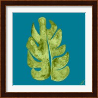 Leaf On Teal II Fine Art Print