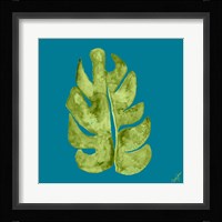 Leaf On Teal II Fine Art Print