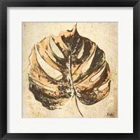 Gold Contemporary Leaves I Fine Art Print