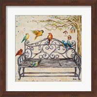 Birds on the Bench Fine Art Print