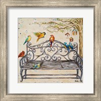 Birds on the Bench Fine Art Print