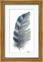 White Watercolor Feather I Fine Art Print