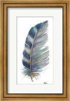 White Watercolor Feather I Fine Art Print