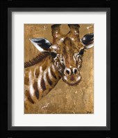 Gold Giraffe Framed Print