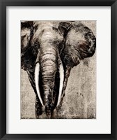 Elephant on Newspaper Fine Art Print