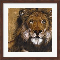Lion on Gold Fine Art Print