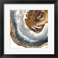 Gray and Gold Agate I Framed Print